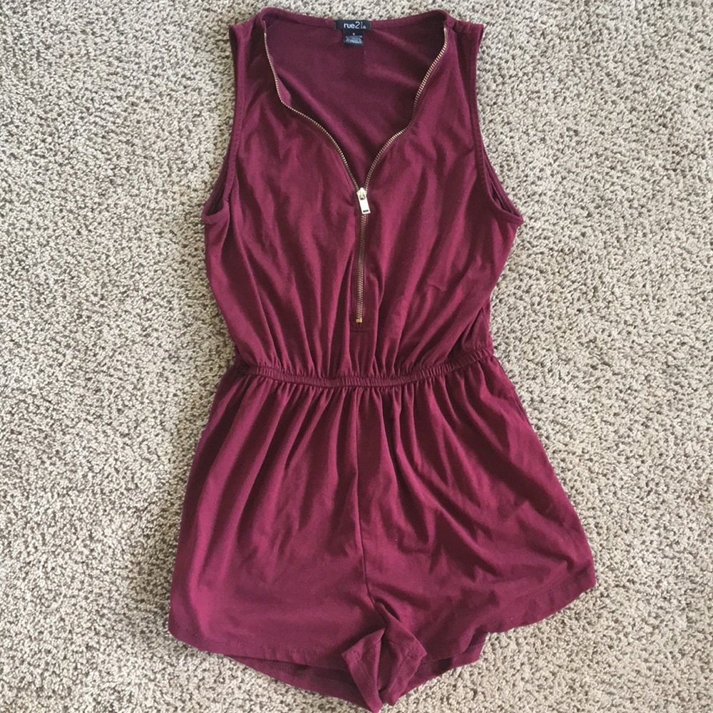 Burgundy Romper